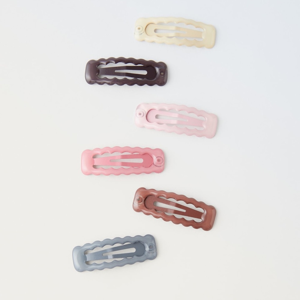 Zara six pack of scalloped clips